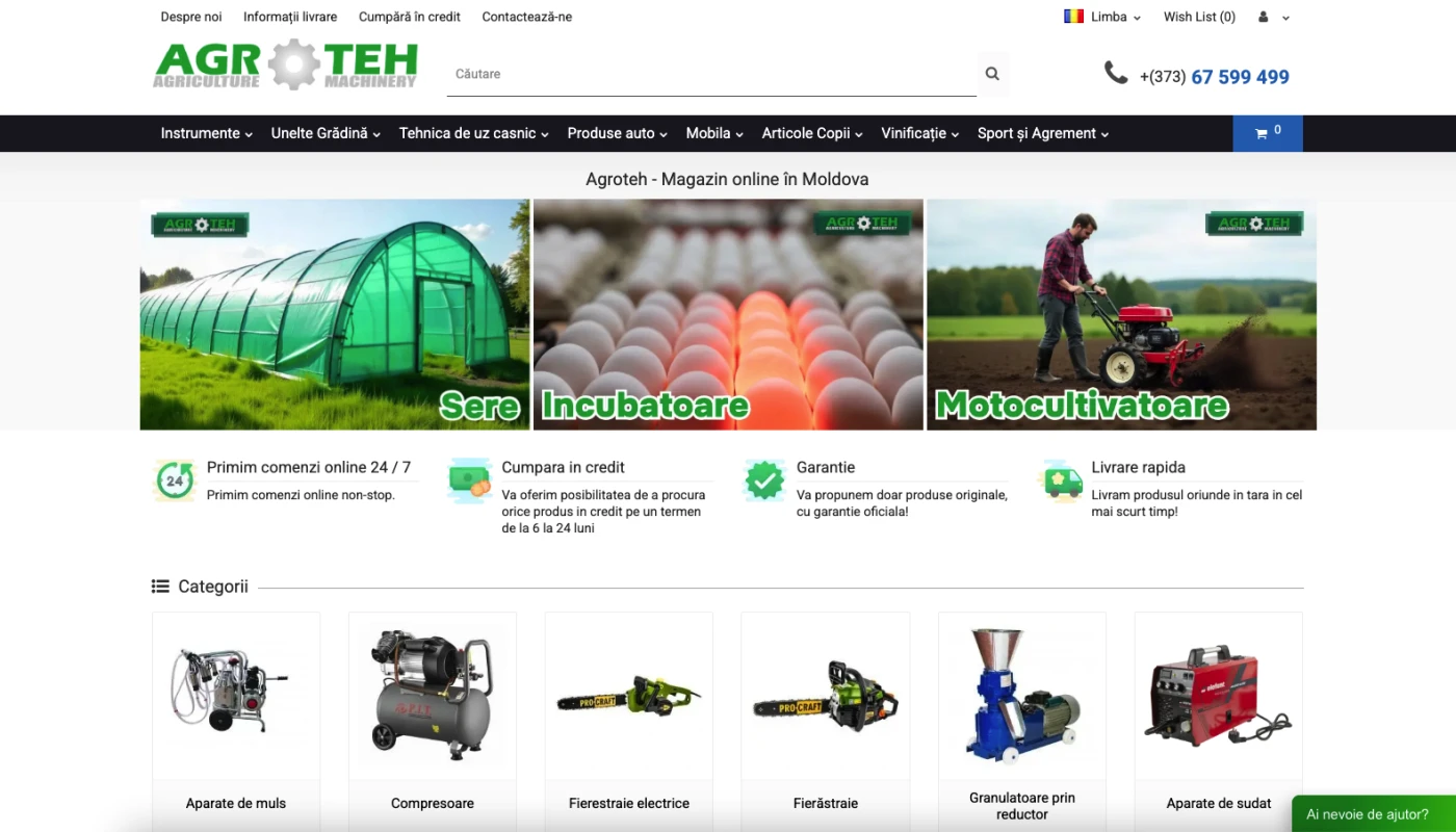 Agroteh.md - Agricultural Equipment Online Store - 1