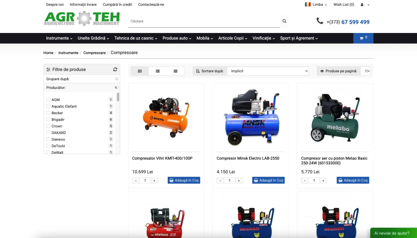 Agroteh.md - Agricultural Equipment Online Store - 2